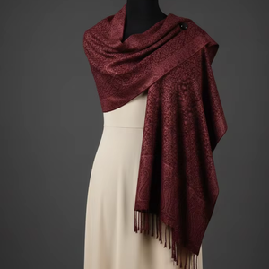 Exquisito Chal de Pashmina Artesanal para Invierno, Suave, Duradero, con Sensación de Cachemira Premium, Viscosa Ligera, Largo, con Diseño Floral Paisley - Product Image 5