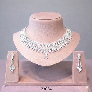 Latest MOLL JEWELLERS Indian Gold Plated Zircon Floral <b>Necklace</b> Earring <b>Set</b> for Women Trendy Wedding Party Jewelry Third Party - Product Image 3