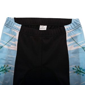 Kit de cyclisme pour femmes, maillot à manches courtes et short à bretelles imprimés floraux, ensemble de vêtements de sport en polyester respirant - Product Image 4