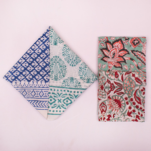 Handmade Cotton Handkerchiefs Set Floral Pattern For Adults Ladies Outdoor <b>Accessories</b> Vintage Printed Face Cover - Product Image 4
