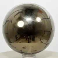 Метафизический Золотой пиритовый Сферический шар | Исцеляющие шары из драгоценных камней