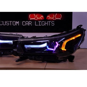 토요타 하이럭스 N80 2020년식 이후 LED 프로젝터 SR SR5 헤드라이트 (화이트 DRL 인디케이터 및 멀티컬러 RGB 헥스 링 포함) - Product Image 1