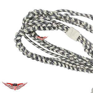 Aiguillette Silver Navy Blue with Silver Labels Shoulder Board Twisted Aiguillette Shoulder <b>Cord</b> with Metallic Silver Tip - Product Image 2