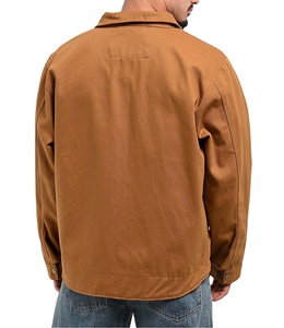 Chaqueta de Lona Delgada de Alta Calidad, Resistente al Viento, Diseño Personalizado OEM, Estilo Vintage, Cuello Alto con Cierre, Chaqueta de Trabajo Usada, Tallas Grandes para Hombre - Product Image 2