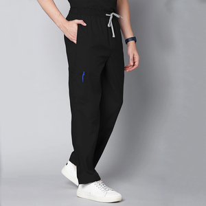 Nuevo Conjunto de Uniformes Médicos Personalizables con Logotipo para Enfermeras: Blusa de Manga Corta con Cuello en V y Pantalones Jogger de Jersey Elástico - Product Image 4