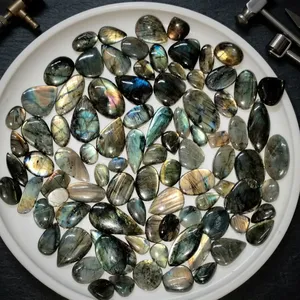 Cabujones de Cuarzo Azul Natural Pulido, Piedras Preciosas de Cristal para Creación de Joyería Personalizada, Artesanía Curativa, 100% Gemas BAITHU - Product Image 3