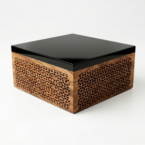 Handcrafted Wooden Storage <b>Box</b> Decorative <b>Keepsake</b> <b>Box</b> Black Lid Organizer Rustic Wood Jewelry <b>Box</b> Luxury Home Decor Gift - Product Image 1