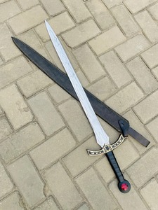 Couteau de chasse avec manche en bois, lame en plastique à pointe tombante, bord droit, taille personnalisable, DIY, OEM pour cosplay et exposition - Product Image 3