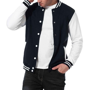 New Latests Wholesale Custom Latest Designs Long Sleeve Baseball Varsity Jacket <b>Men</b> Plain Blank Varsity Letterman Jackets - Product Image 4