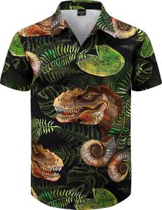 Camisa Hawaiana Floral para Hombre, Manga Corta, Estampado Tropical, Casual de Playa, con Botones, Colorida, para Vacaciones de Verano - Product Image 3