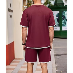 Conjunto Casual para Hombre, Fabricante, 2 Piezas, Camiseta de Algodón, Pantalones Cortos Cargo, Verano, OEM, ODM, Suministro al por Mayor - Product Image 6