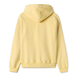 เสื้อฮู้ดดี้วินเทจสีเหลืองสำหรับผู้หญิง ผ้าฟลีซคอตตอน 100% ล้างสีแบบแอซิดวอช สกรีนโลโก้ได้ ระบายอากาศได้ดี สไตล์สตรีทแวร์ สำหรับผู้หญิง ใส่ได้ในฤดูหนาว - Product Image 2