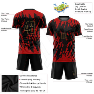 Uniforme de Fútbol Sublimado Personalizado, Conjunto de Camiseta y Pantalones Cortos Transpirables para Clubes y Equipos, Entrenamiento, OEM, Venta al Por Mayor - Product Image 5