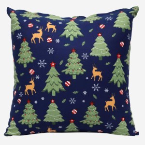 Funda de cojín con diseño navideño impreso, 100% algodón, para decoración del hogar, de la India. - Product Image 3