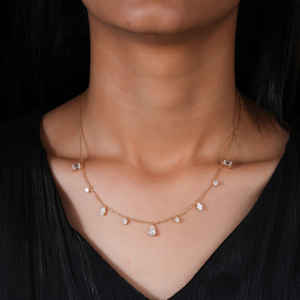 Pear Cut Lab Grown Diamond Pendant S925 Sterling <b>Silver</b> Yellow Gold Plated Luxury 7 Piece EF Clarity <b>Charm</b> Gift for Women - Product Image 6