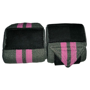 Adjustable Pink Striped Wrist Support Straps Hook Loop Closure for <b>Weight</b> Lifting Strength <b>Training</b> Unisex Breathable Palm Guard - Product Image 2