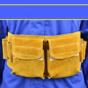 Wholesale Custom Professional 100%Heavy Duty <b>Tool</b> <b>Belt</b> With Multiple Pockets Tan Leather And Canvas Construction For Workshop Us - Product Image 3