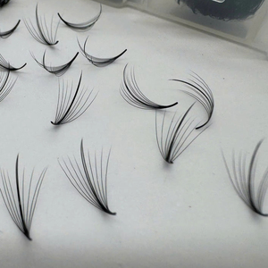 Korean PBT <b>Lash</b> Cashmere Premade Fans Loose Base Whispie <b>Lash</b> Extension Premade DIY <b>Cluster</b> <b>Lashes</b> Custom Box OEM Bulk Wholesale - Product Image 1