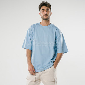 Haute qualité 100% coton pierre lavé à l'acide T-Shirt surdimensionné hommes personnalisé blanc pierre Vintage T-shirt T-shirt poids lourd - Product Image 4