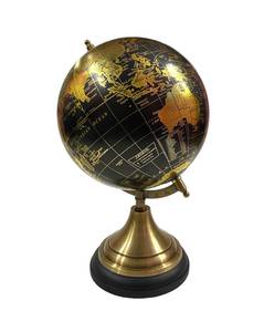 Globe terrestre rotatif en aluminium fait main avec support, design Art Déco, pour la maison, le bureau, cadeau pour enfants et adultes - Product Image 2