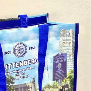 Sac fourre-tout non tissé recyclable personnalisé pour supermarché écologique, avec poignée sérigraphiée thermoscellée non laminée, idéal pour les expositions - Product Image 4