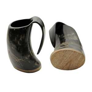 Tazas de Cuerno Hechas a Mano Estilo Americano, Tazas de Cuerno Vikingas Naturales para Beber, Regalos para Fiestas para Fanáticos de Juego de Tronos, Ágata - Product Image 3