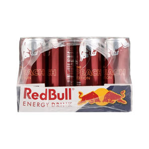ราคาโรงงานโดยตรง คุณภาพส่งออก ราคาถูก ขายส่ง เครื่องดื่มชูกำลังเรดบูลรสพีช ขนาด 250 มล., 500 มล. - Product Image 5