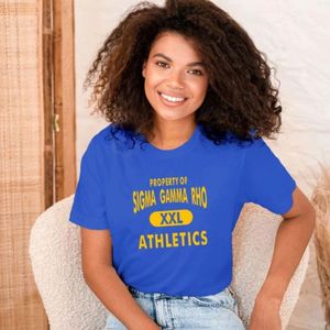 T-shirt unisexe en coton à col rond et manches courtes Sigma Gamma Rho Athletics – Vêtements de sport décontractés pour sororité grecque – Personnalisable - Product Image 1