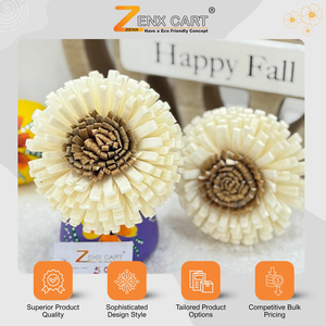 Wholesale Artificial Sola Wood <b>Flowers</b> for Christmas, Floral Arrangements & Home Decor – 6/8/10 cm at Discounted Market Price - Product Image 2