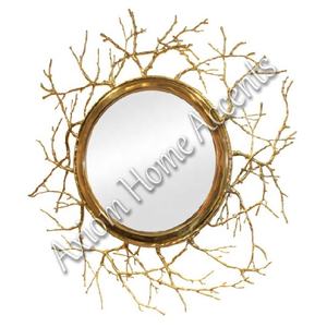 Handcrafted Wall <b>Mirror</b> With Distressed Metal <b>Frame</b> Ideal for Farmhouse or Rustic Style Interiors by Axiom Home Accents - Product Image 6