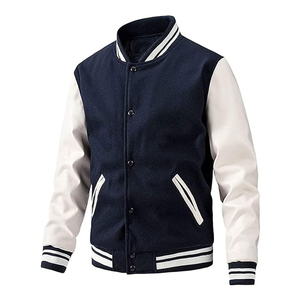 Custom Logo Front Design Baseball Letterman Varsity Jacket-100% Wool Eco-Friendly Waterproof Reversible Unisex <b>Winter</b> <b>Coat</b> - Product Image 2