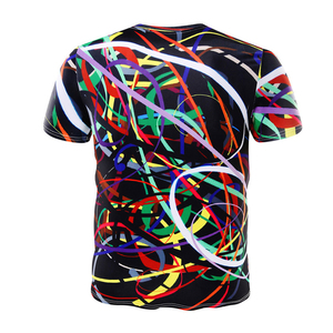 T-shirts personnalisés OEM pour hommes, sublimation, séchage rapide, impression intégrale, polyester, vêtements de sport, idéal pour le sport, la remise en forme et l'entraînement en salle de sport - Product Image 4