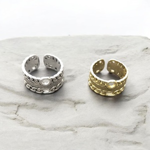 Bohemia Style Alloy Rings Silver and Gold Plated Adjustable Geometric Design Unisex Fashion Jewelry Daily Wear - Product Image 1