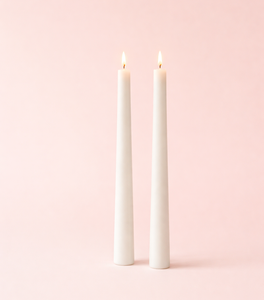 Juego de 2 Velas Cónicas Hechas a Mano, sin Humo, Elegantes, para Salas de Estar, Dormitorios, Bodas, Decoración Navideña Festiva - Product Image 3