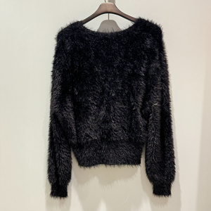 Cárdigan de Jacquard Afelpado con Cuello en V de Nailon para Mujer, Personalizable OEM, de Invierno, con Mangas Largas, Tejido Cálido, Estilo Casual - Product Image 2