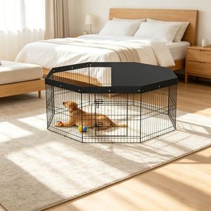 Corral de Acero Impermeable para Mascotas con Cierre de Botón, Ideal para Exteriores y Sala de Estar, con Diseño Sólido de Patrón Animal para Cerdos - Product Image 5