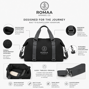 Black Charcoal Grey Custom Premium <b>Duffel</b> <b>Bag</b> Water Resistant Travel Weekender Adjustable Strap OEM Gym Holdall <b>Bag</b> Wholesale - Product Image 3