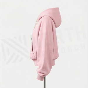 Sweat-shirt à capuche basique pour femme avec poche avant, respirant, décontracté, style streetwear, personnalisable en couleur, vente en gros - Product Image 3