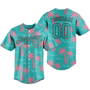 Camiseta de Béisbol Personalizada, Transpirable, 100% Poliéster, con Botones, Talla Grande para Hombre, con Logotipo y Número Personalizados, de Secado Rápido - Product Image 1