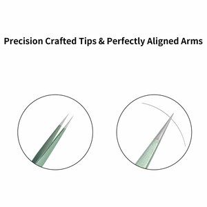 Cuticle Stainless Steel Eyelash Tweezers Pointed Tip Precision Forceps for Volume Lash Application and Beauty Salon Use - Product Image 4