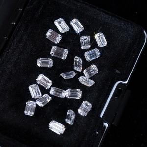 เพชรเมลีทรงเอเมอรัลด์คัทที่เพาะเลี้ยงในห้องปฏิบัติการ ขนาด 0.8 มม. ถึง 3.2 มม. สีขาว ความสะอาดระดับ VVS-VS เพชรสังเคราะห์แบบเม็ดเดี่ยวสำหรับทำเครื่องประดับ - Product Image 2