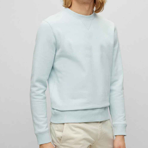Sweat-shirts pour hommes en molleton de coton uni de haute qualité, personnalisables avec logo imprimé, col rond, vente en gros pour la saison hivernale - Product Image 2