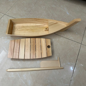 Plateau en bois en gros pour servir des sushis, des sashimis, des fruits de mer, des gâteaux et des plats – Plateau de présentation alimentaire - Product Image 5