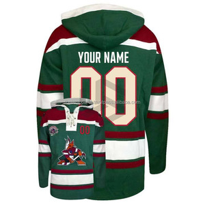 Sudadera con Capucha Unisex para Hombre, Cómoda, para Todas las Temporadas, Diseño Personalizado OEM, Nombre del Equipo de Hockey sobre Hielo, Moderna, de Manga Corta - Product Image 2
