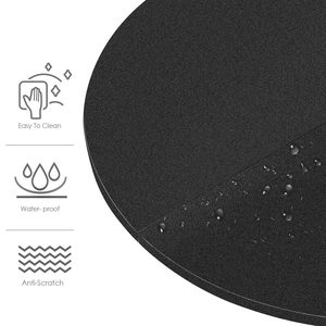 Modern Black Round <b>Coffee</b> <b>Table</b> <b>Small</b> Circle Center <b>Table</b> Wooden Accent Tea <b>Table</b> for Living Room Apartment - Product Image 6