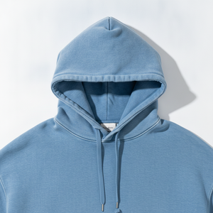 Men's Vintage Streetwear 100% Cotton Jacket Solid Blue Oversized Sun Faded 3DAcid Washed Denim Hoodies for Spring Season Men - Product Image 2