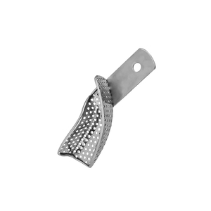 Plateaux d'empreinte manuels perforés en acier inoxydable extra larges de qualité professionnelle – Consommables dentaires - Product Image 3