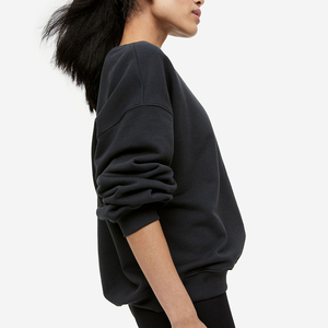 Sudadera Oversize de Cuello Redondo y Hombros Caídos para Mujer al por Mayor, con Logotipo Personalizado, Tejido de Algodón/Bambú, Impermeable, Ecológica, Casual - Product Image 5