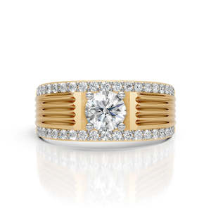 Anillo de compromiso de moissanita para hombre, plata de ley 925, anillo llamativo con incrustaciones, estilo hip hop, anillo de boda de lujo, regalo para esposo - Product Image 3