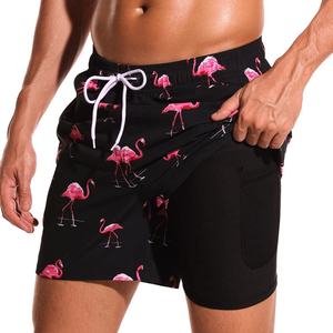3D Custom Spandex Polyester <b>Mens</b> Swim <b>Trunks</b> With Compression Lined 7in Swim Shorts Quick Dry Swimwear Shorts Bathing Suits - Product Image 6